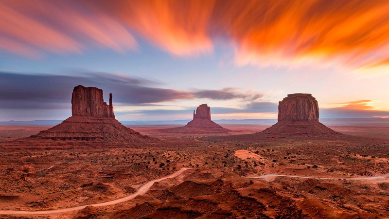 rock, 1080P, desert, horizon over land, buttes, arid climate, mountain, mitten, sun, climate, landscape, beauty in nature, west mitten, plateau, navajo