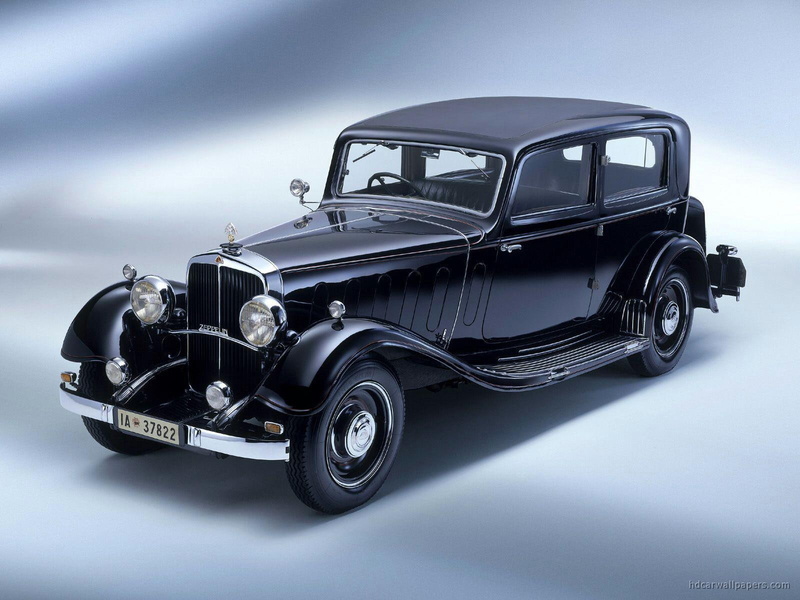vintage, classic, black, cars, 720P, maybach, sedan