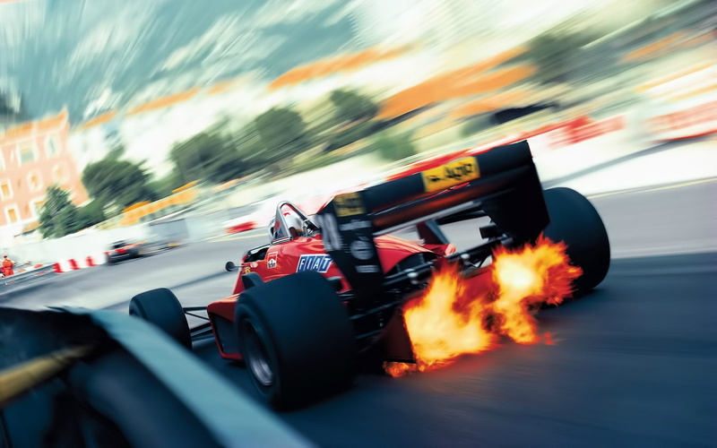 720P, blurred, vintage, Ferrari, Formula 1, racing