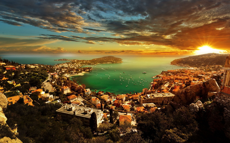 french, desktop, mobile, phones, sunrise, scenery, sky, monaco, landscape, photography, laptops, 4K, riviera