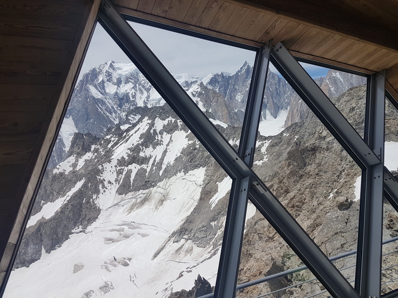 built structure, indoors, 4K, no people, snowcapped mountain, beauty in nature, transparent, aosta, glass - material, mountain range, alps, italy, day