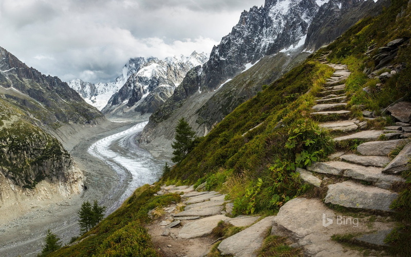 water, de, road, bing, nature, flowing water, non-urban scene, glace, 1080P, no people, direction, chamonix, tranquility, sky, scenics - nature, outdoors