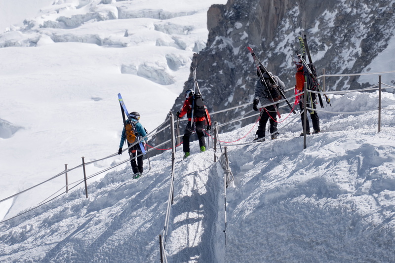 four, skiing, chamonix, mountains, unrecognizable person, snowcapped mountain, person, scenics - nature, piste, leisure activity, walking, covered, sports