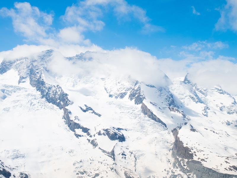 gornergrat, switzerland, sky, nature, monte rosa, mountain range, snow, 4K, mountain peak, winter, border glacier, white color, no people, scenics - nature
