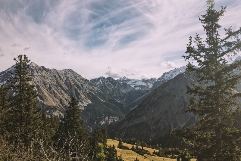 mountain, environment, landscape, tranquility, valley, pine tree, mountains, peaceful, trees, pine, cloud - sky, coniferous tree, hill, plant, remote, nature