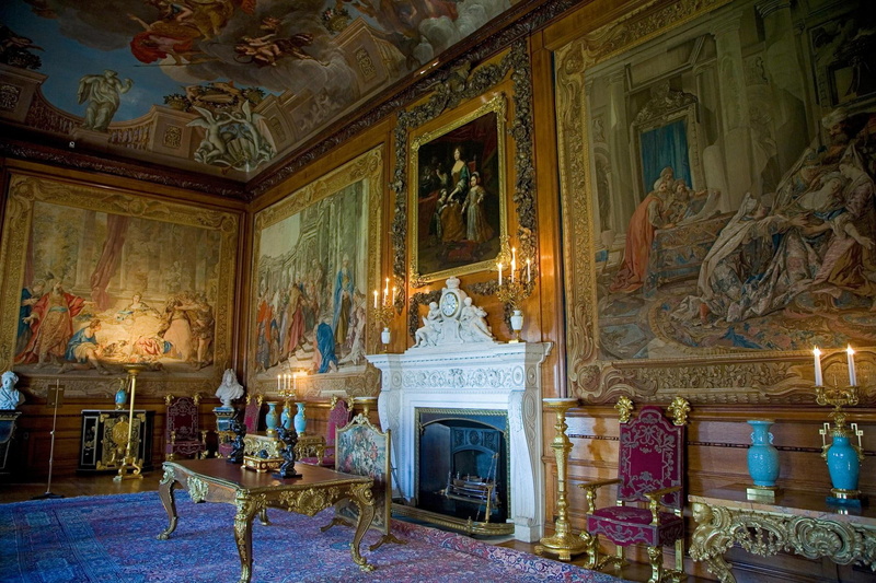 friend, classy, palace, kentone, 1080P, gold, fireplace, animals, place, paintings