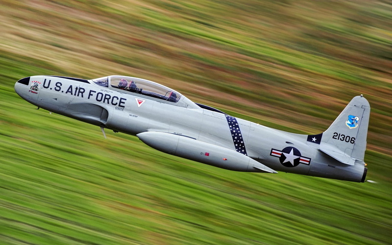 shooting, shooting star, vintage, aircraft, 1080P, vintage aircraft, lockheed, t, airforce, star, t-33, military