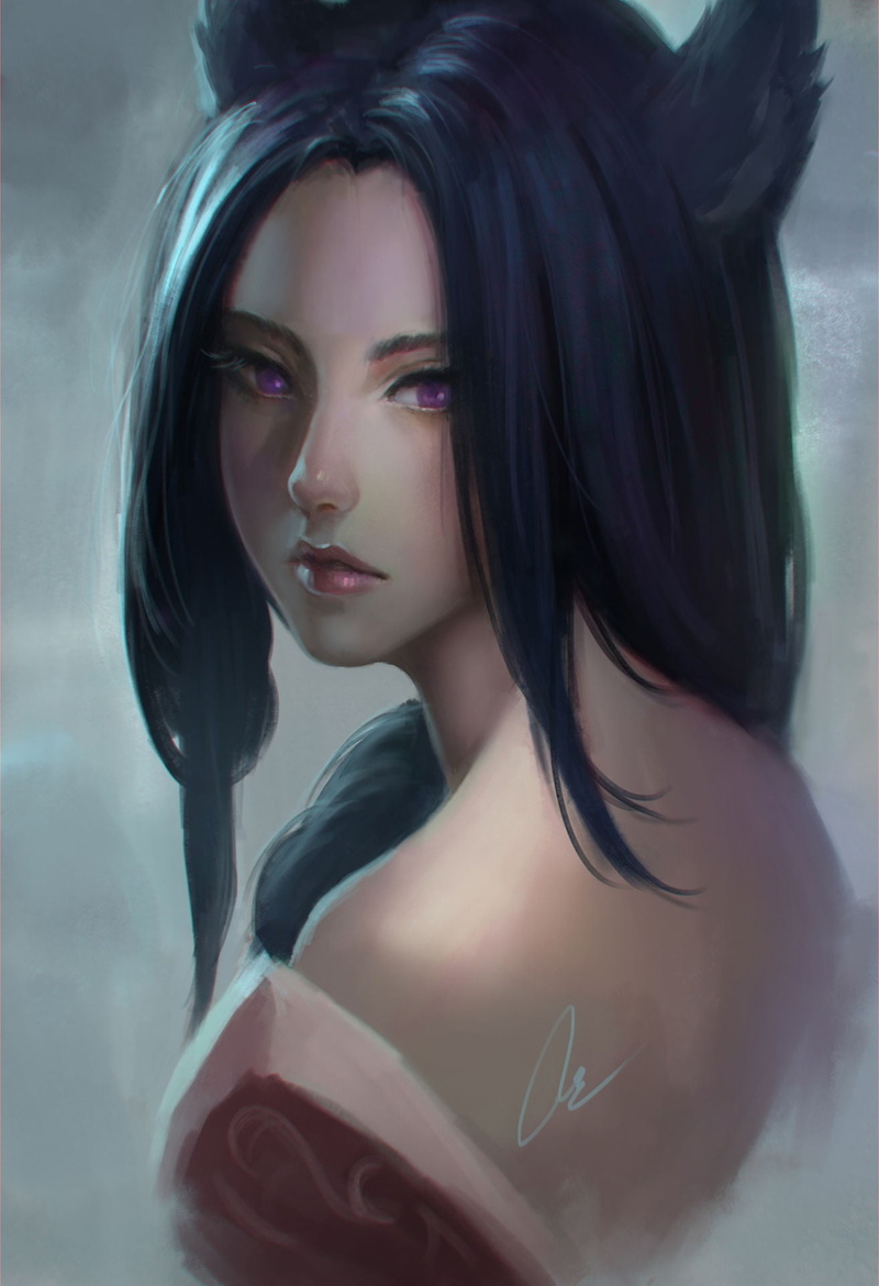 strapless, young adult, hair, one person, portrait, studio shot, beauty, anime girls, close-up, beautiful woman, looking, long hair, fashion, hairstyle