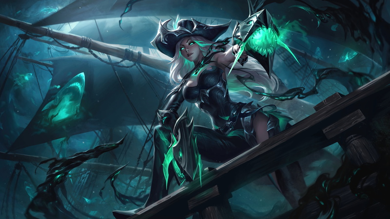 League of Legends, 4K, Miss Fortune (League of Legends), ADC, Miss Fortune, Adcarry, 8K, shadow, digital art, Ruined, Riot Games