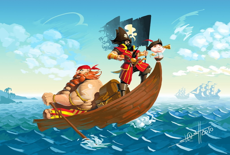 nautical vessel, craft, creativity, cloud - sky, sky, water, Gragas (League Of Legends), Video Game, male likeness, 720P, no people, art and craft, nature