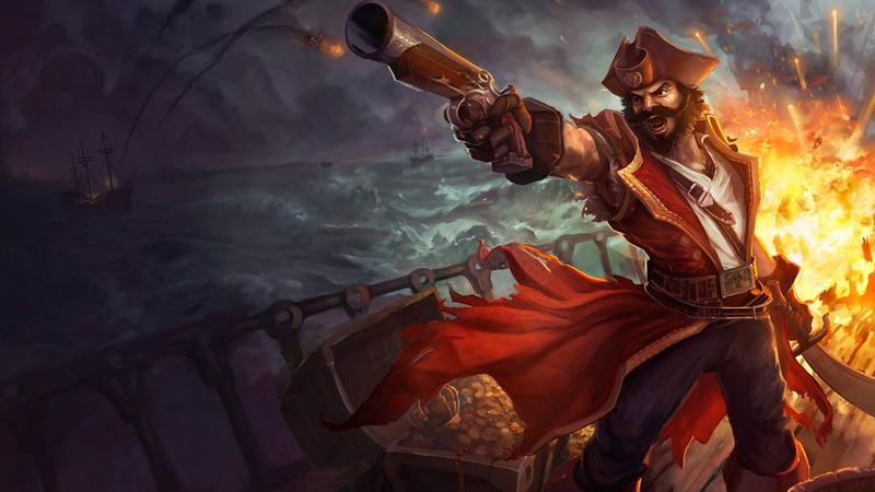 pirates, Gangplank, 1080P, fire, League Of Legends
