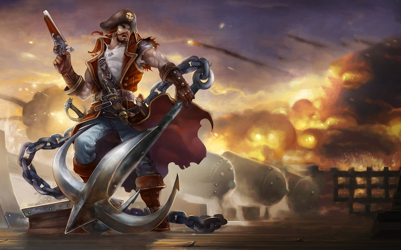 illustration, city, wood - Material, no people, creativity, pirate, history, chain, league of legends, cloud - sky, anchor, art and craft, holding, nature