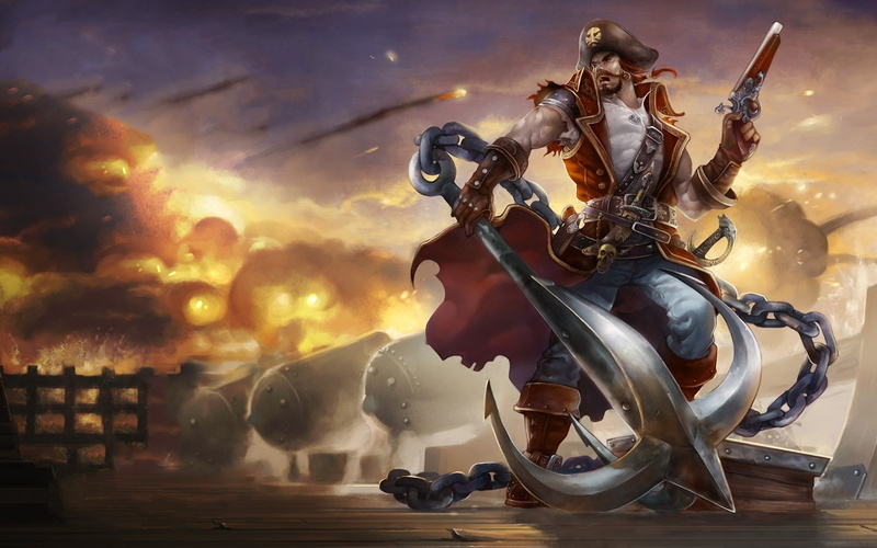 pirates, sculpture, cloud - sky, male likeness, statue, human representation, nature, no people, digital art, League Of Legends, 1080P, water, architecture