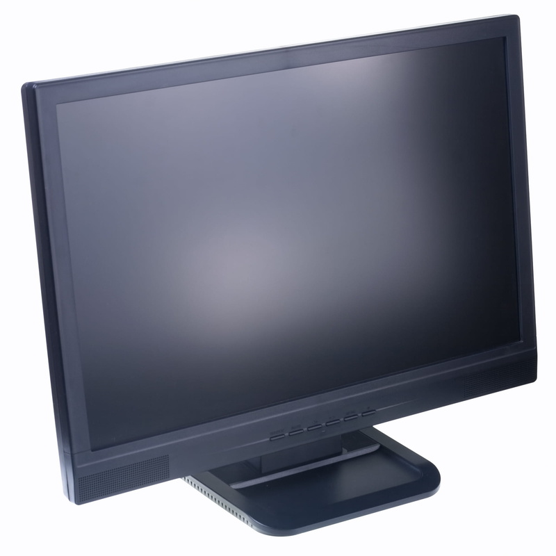 monitor, computer equipment, view, white, studio shot, equipment, pc, television, man made, blank, single, device screen, space, new, object, computer