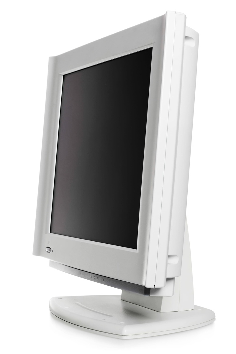 flat screen, keyboard, still life, view, visual, indoors, surveillance, computer equipment, computer monitor, white background, studio shot, single object