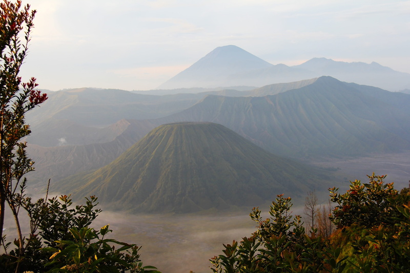 no people, volcanic crater, scenics - nature, mountain peak, peak, travel destinations, green, travel, day, volcano, daytime, mountain, eruption, crater