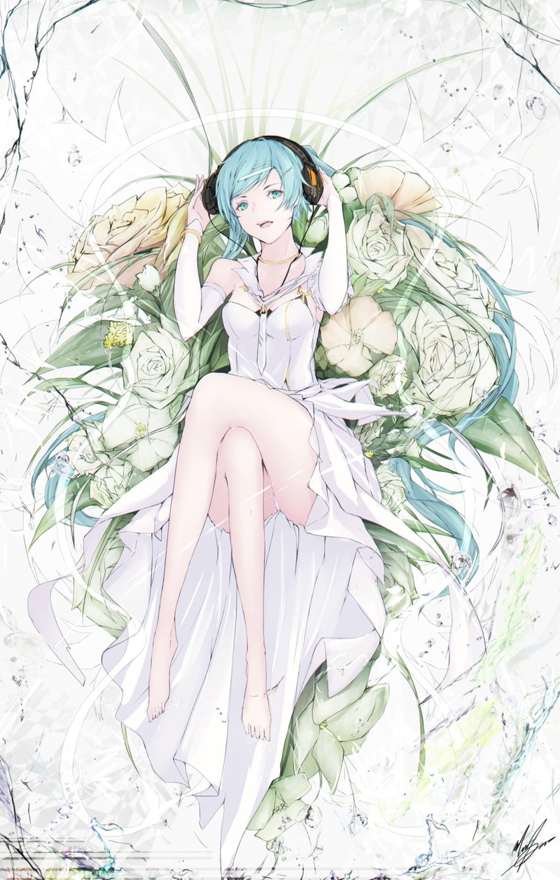 jewelry, neckties, anime, art and craft, nature, hairstyle, twintails, portrait display, beauty, flowers, 720P, elegance, full length, sitting, adult