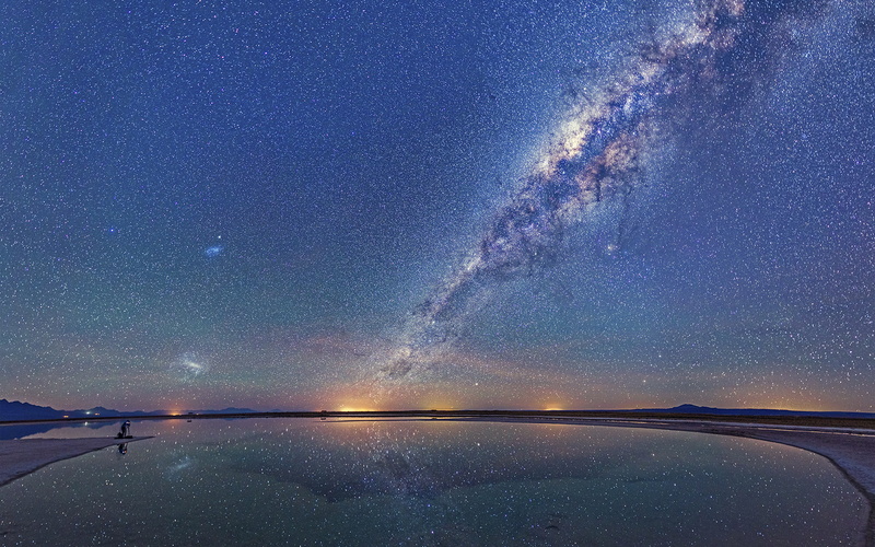 hd, way, galaxy, stars, nature, milky, night, reflection, 1080P