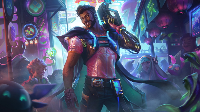 PC gaming, ADC, Cyber Pop, Adcarry, 4K, Riot Games, 8K, digital art, Akshan (League of Legends), League of Legends