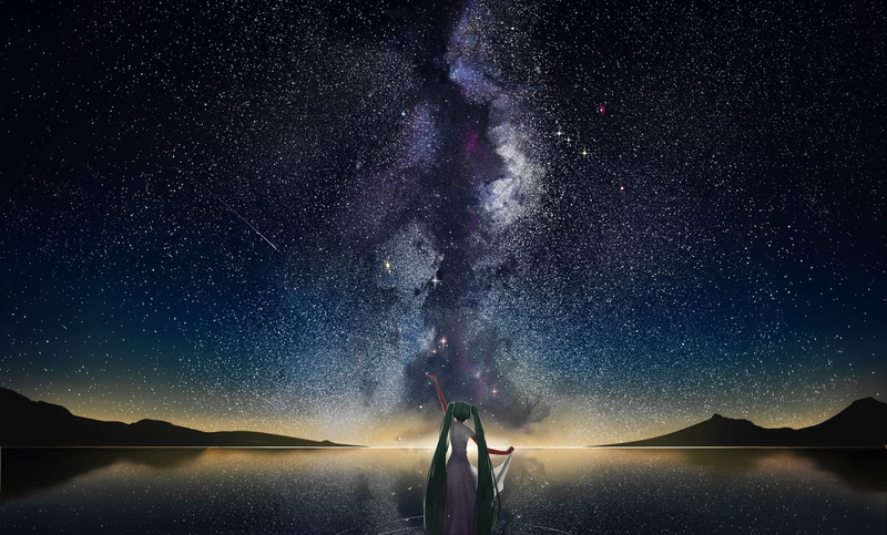 lake, nature, beauty in nature, stars, milky way, Horizon, astronomy, Shooting Stars, star field, sky, scenics - nature, waterfront, star - space, water