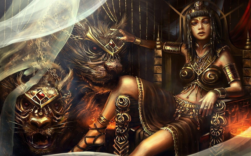 fantasy, 1920x1200, 1080P, brass, pet, armband, woman, princess, women, photo, creature