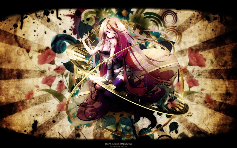 people, hd, art, hair, 1080P, armband, skirts, pink, thigh, megurine, vocaloid, luka, highs, band, long, eyes, d, Abstract