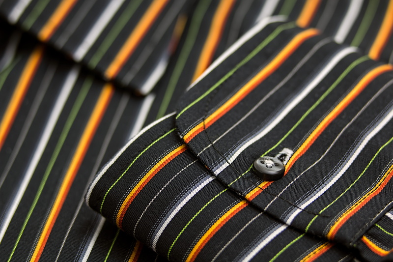 pattern, metal, style, indoors, plant part, technology, mens shirt, button, selective focus, texture, material, color, cuff, palm leaf, shirt, nature, sleeve