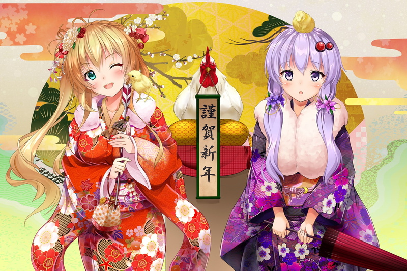 1080P, Anime, Vocaloid, Yuzuki Yukari, Maki Tsurumaki