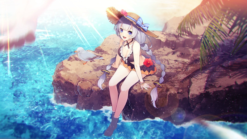 Vocaloid, Anime, Girl, Bikini, Akari Kizuna, 1080P