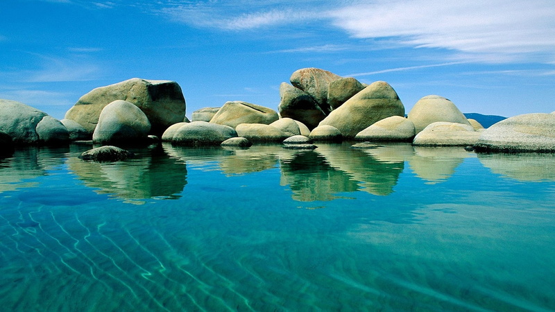 lake, lakes, tahoe, 1080P, art, x, Lake Tahoe, hd, Nevada, nature