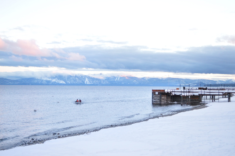 lake, day, water, 5K, nautical vessel, outdoors, scenics - nature, boat, sea, beauty in nature, snow, united states, winter, lake tahoe, sunset, fishing