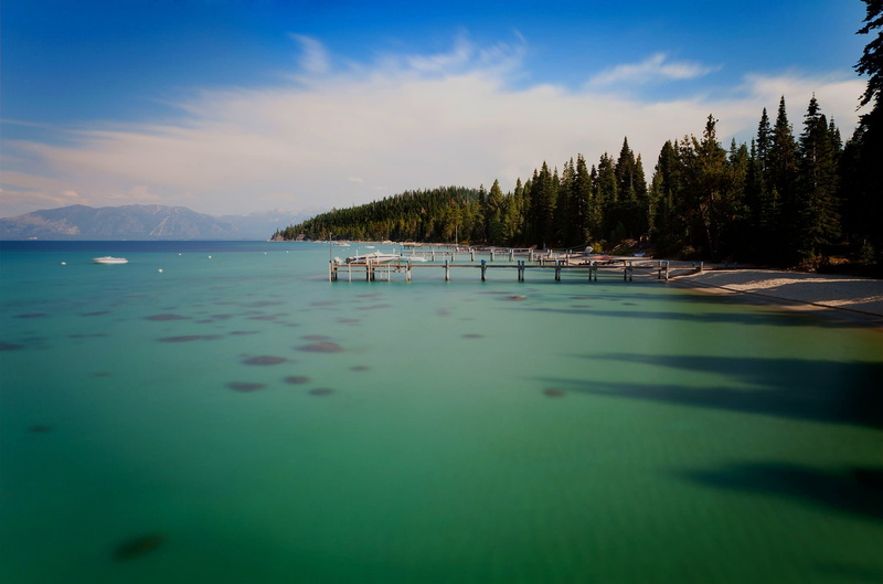 landscape, 1080P, photography, forest, beach, Lake Tahoe, nature, pier