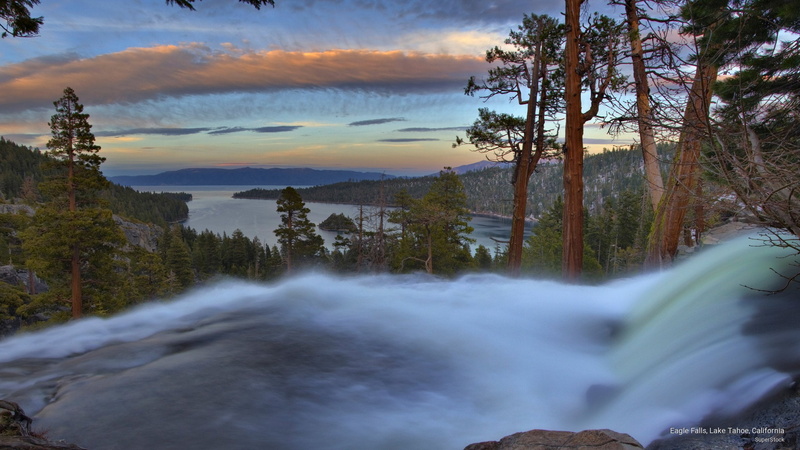 falls, lake, california, Nature, 2K, eagle, tahoe