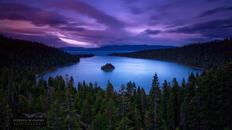1080P, island, ocean, emerald, bay, threes, photo, sunset, gorgeous, nature and landscapes, forest, clouds