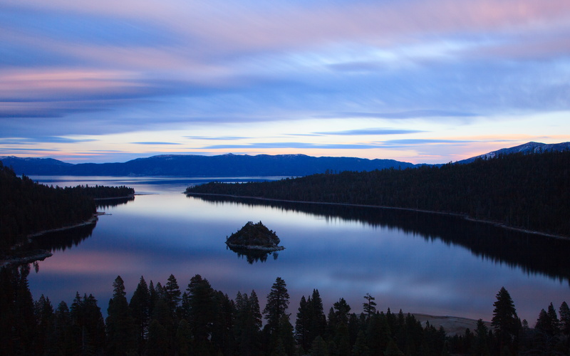 water, lakes, landscape, blue, photography, reflections, nature, sunset, laketahoe, 4K, mountains, california, sky, emerald, bay