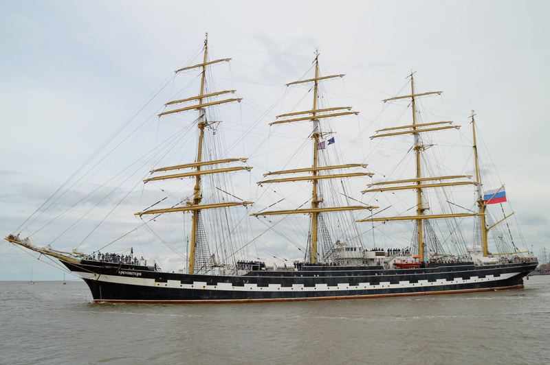 the ship, sail training, four-masted barque, Kruzenshtern, 5K