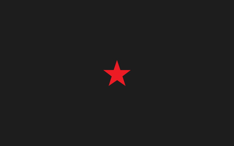 stars, red star, minimalism, red, 2K, digital art, simple background, black background, simple