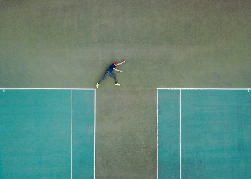 male, lines, game, amazing, full length, angel, white line, adult, tennis court, young adult, distant, men, day, lying, 2K, teenager, man, photography
