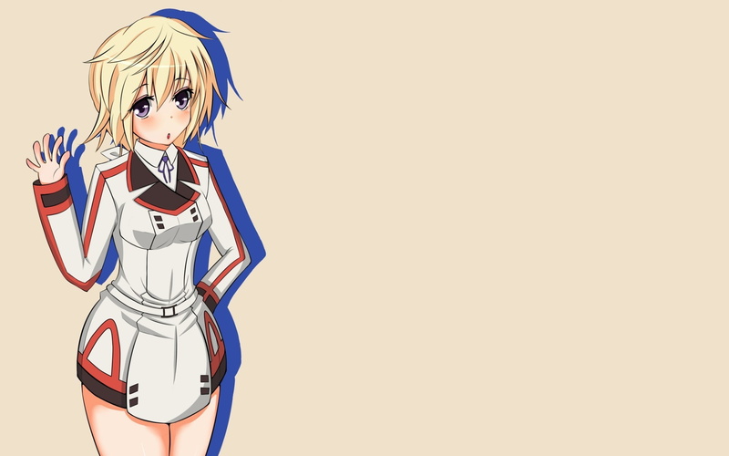 studio shot, blond hair, clothing, technology, people, anime, science, front view, human body part, portrait, robot, cyborg, Infinite Stratos, females