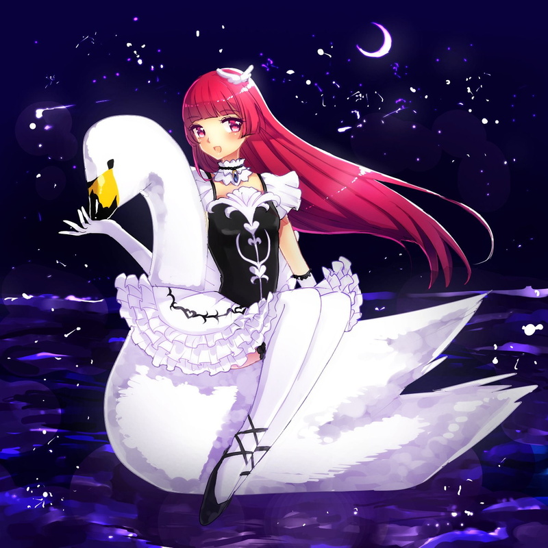 moon, crescent, black, legwear, shirt, sophie, white, 720P, houjou, pripara