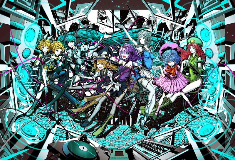 Len Kagamine, Sakuya Izayoi, 1080P, Vocaloid, Hong Meiling, Yuzuki Yukari, Rin Kagamine, Marisa Kirisame, Remilia Scarlet, Anime, Hatsune Miku