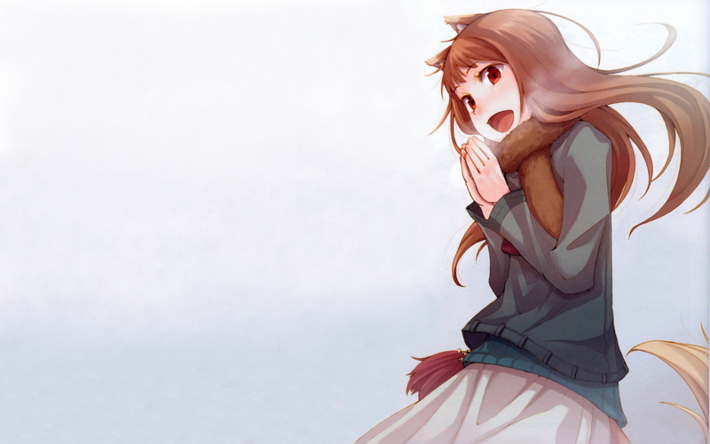 inumimi, spice, holo, wise, background, animal, 1080P, ears, simple, wolf