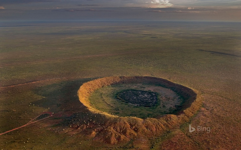 water, environment, land, aerial view, sea, australia, meteorite, sunset, tranquil scene, scenics - nature, sky, landscape, tranquility, hal, beauty in nature