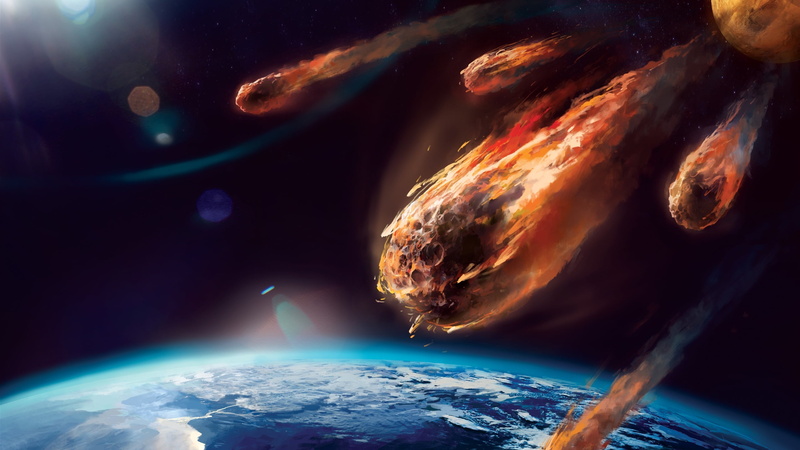 meteorite, space, planet, 2K, sunlight