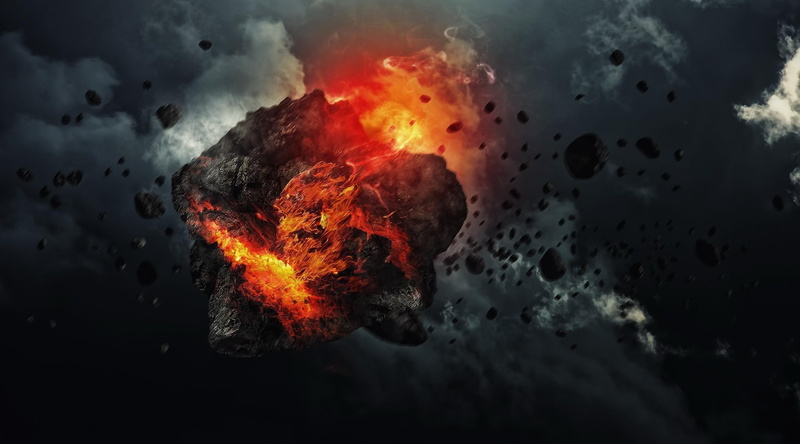 destruction, motion, outdoors, smoke - physical structure, Smoke, volcano, geology, nature, Debris, Space, burning, heat - temperature, erupting, Speed