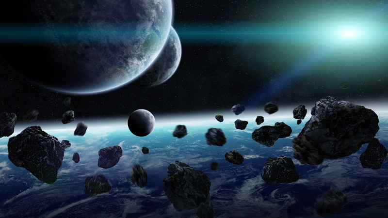 Space, scenics - nature, planet - space, dark, rock, beauty in nature, sea, nature, underwater, galaxy, environment, blue, meteorite, star - space, astronomy