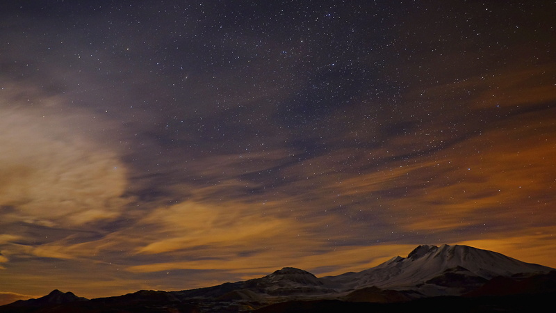 galaxy, mountain range, no people, nature, mountain, tranquil scene, cold temperature, sky, astronomy, milky way, winter, scenics - nature, star, astrophotography