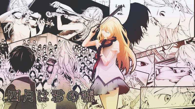 front view, clothing, people, digital composite, graffiti, three quarter length, young women, standing, Shigatsu wa Kimi no Uso, young adult, leisure activity