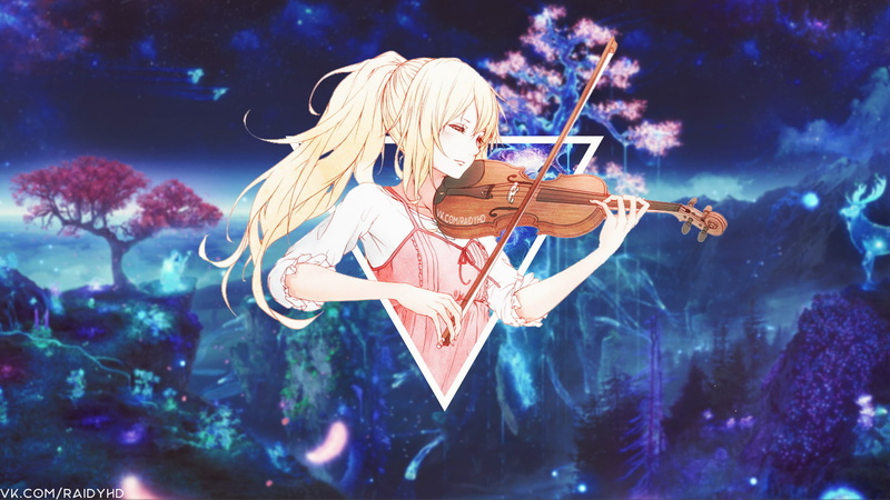 picture-in-picture, anime girls, anime, 1080P, Shigatsu wa Kimi no Uso, Miyazono Kaori
