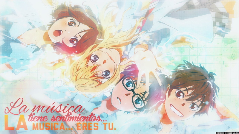 real people, Your Lie in April, people, Ryota Watari, art and craft, creativity, close-up, human representation, young adult, Kaori Miyazono, Tsubaki Sawabe